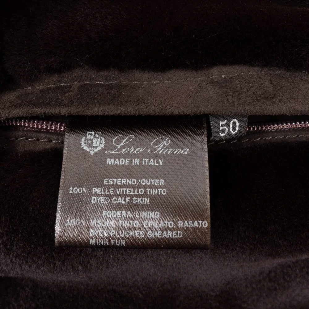 Rare Handmade Loro Piana Calfskin Mink Fur Jacket Men's 50 (Medium)